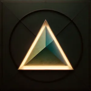 3D Lightning Gem Icon with Symbolic Frame