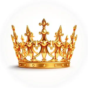 Gold crown heraldry symbol decoration