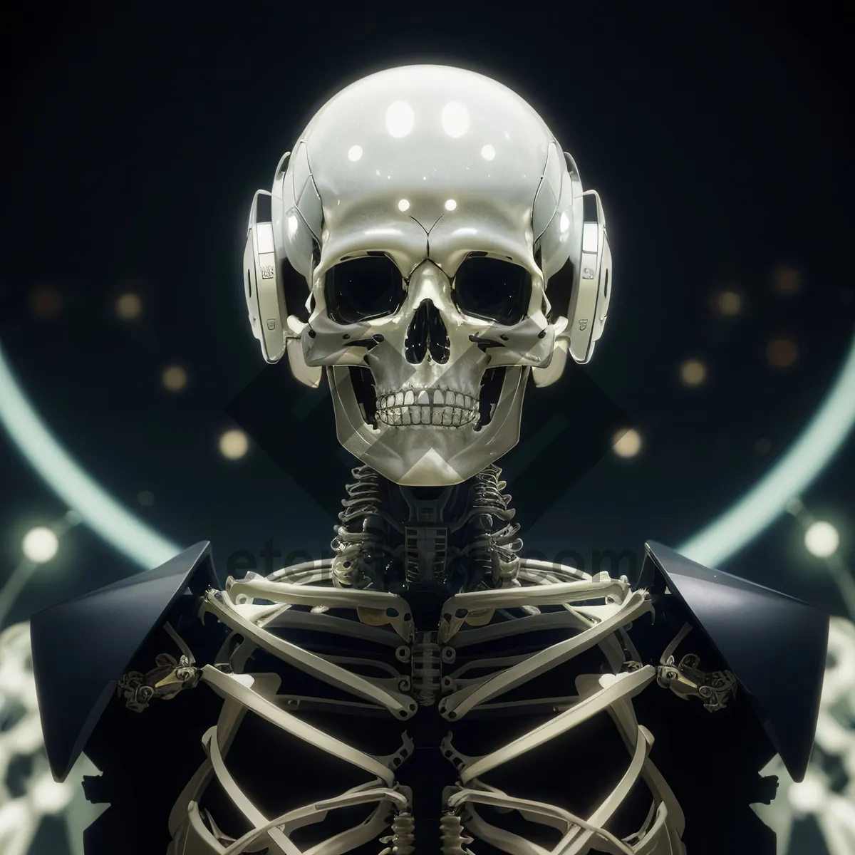 Picture of Death Mask Skull Amulet Body Covering