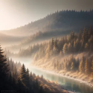 Winter Wonderland: Majestic Snow-Covered Forest Landscape