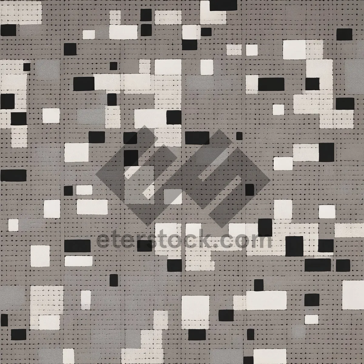 Picture of Black graphic design square tile pattern backdrop.