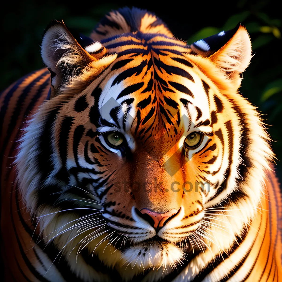 Picture of Striped Jungle Hunter: Majestic Tiger Cat in the Wild