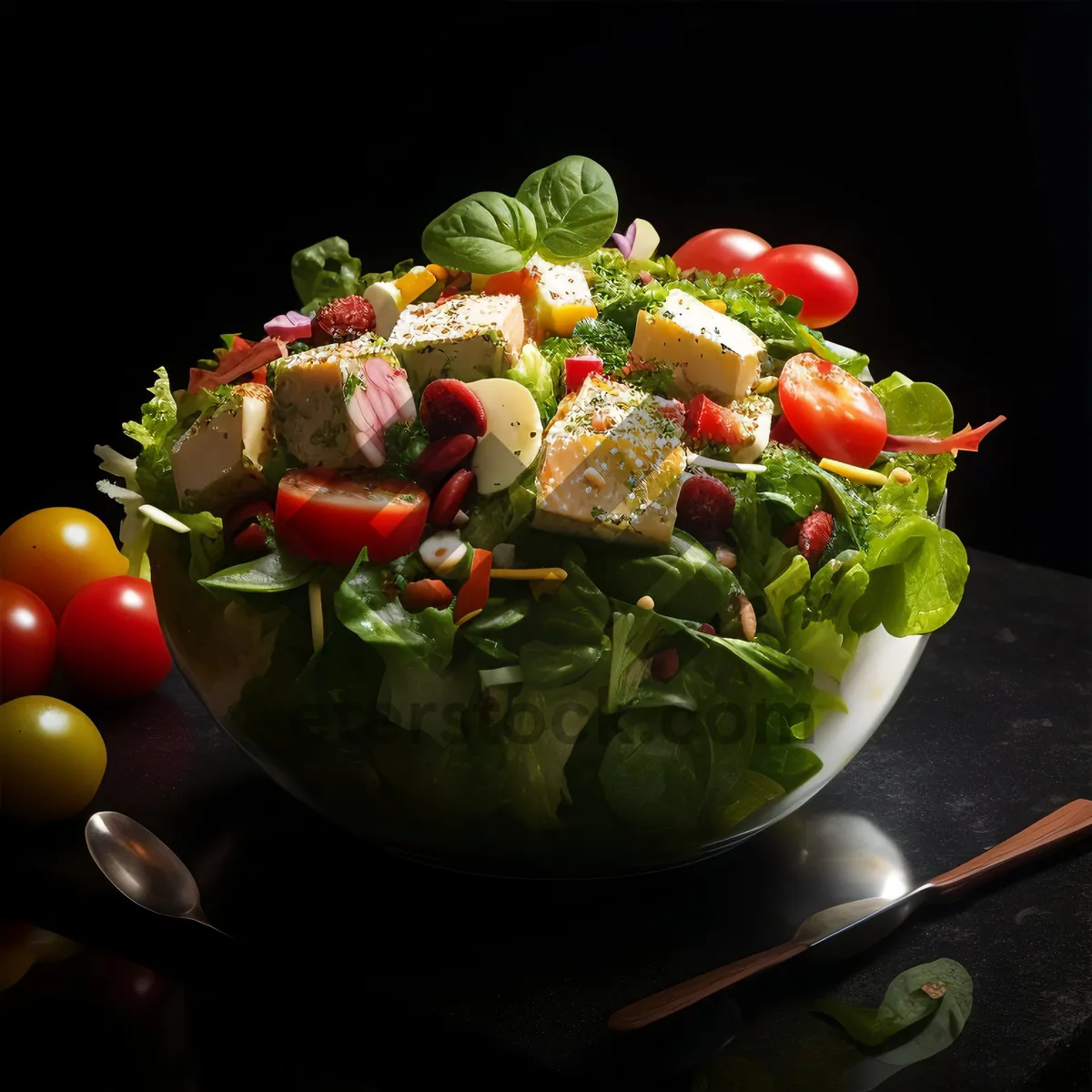 Picture of Fresh Vegetable Salad with Tomatoes and Cucumbers