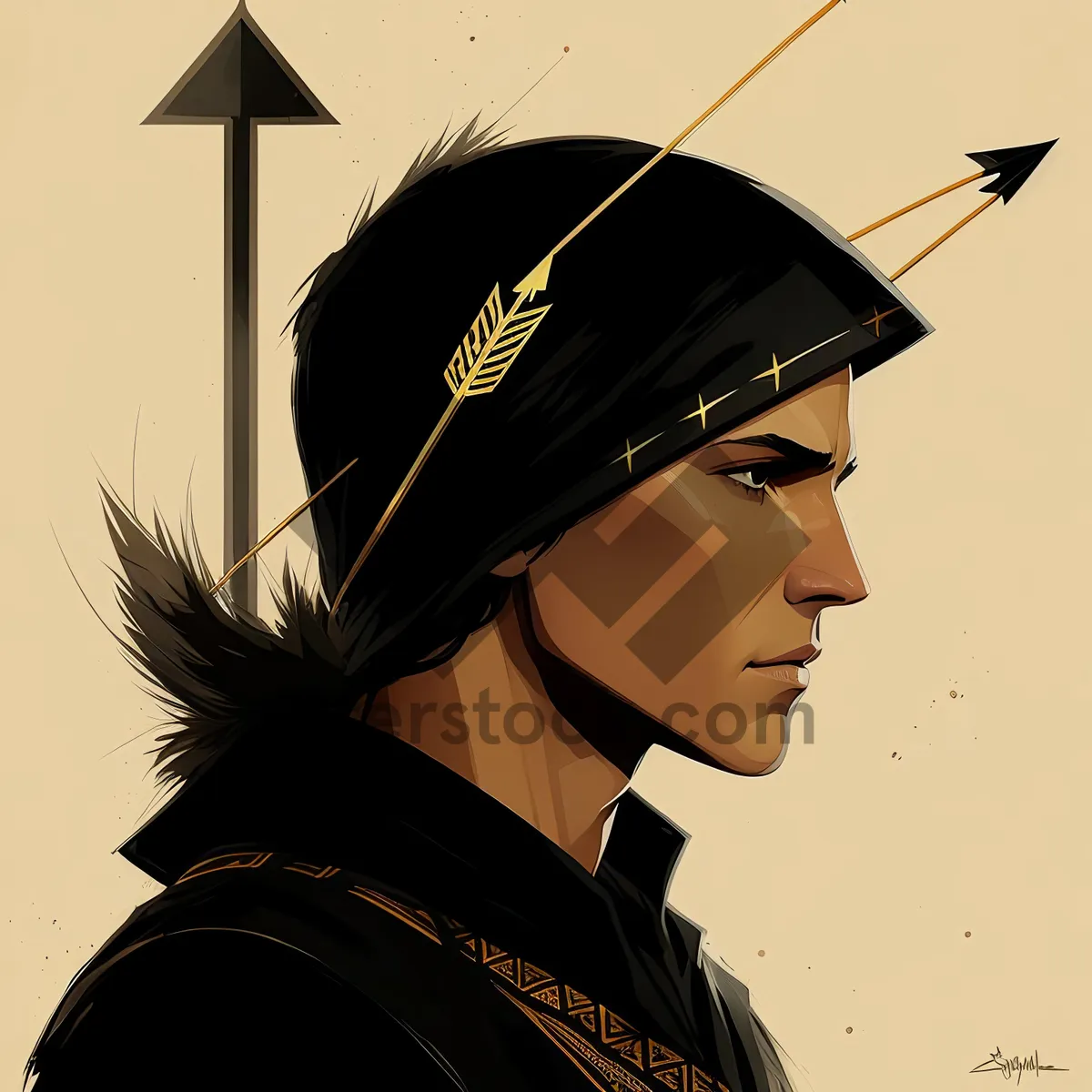 Picture of Happy graduate under protective umbrella