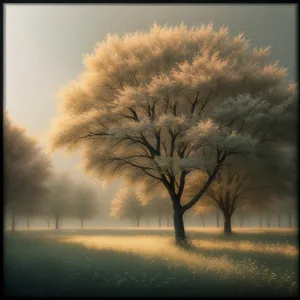 Golden Sunrise Over Winter Horizon