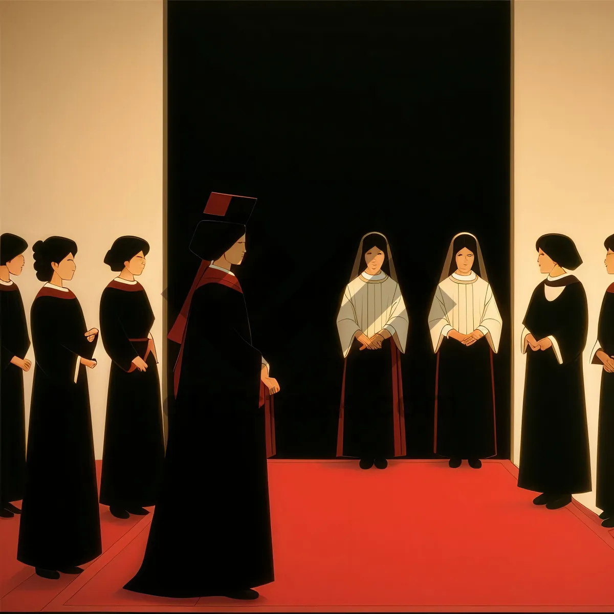 Picture of Corporate Business Team Success Silhouette in Metropolitan City