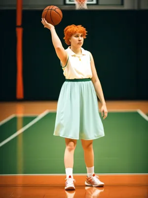 Sporty and Stylish Dancer with Racket
