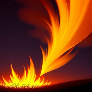 Blazing Energy: Fire-Infused Abstract Fractal