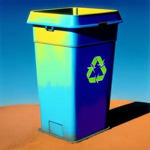 Plastic Container in Recycling Bin