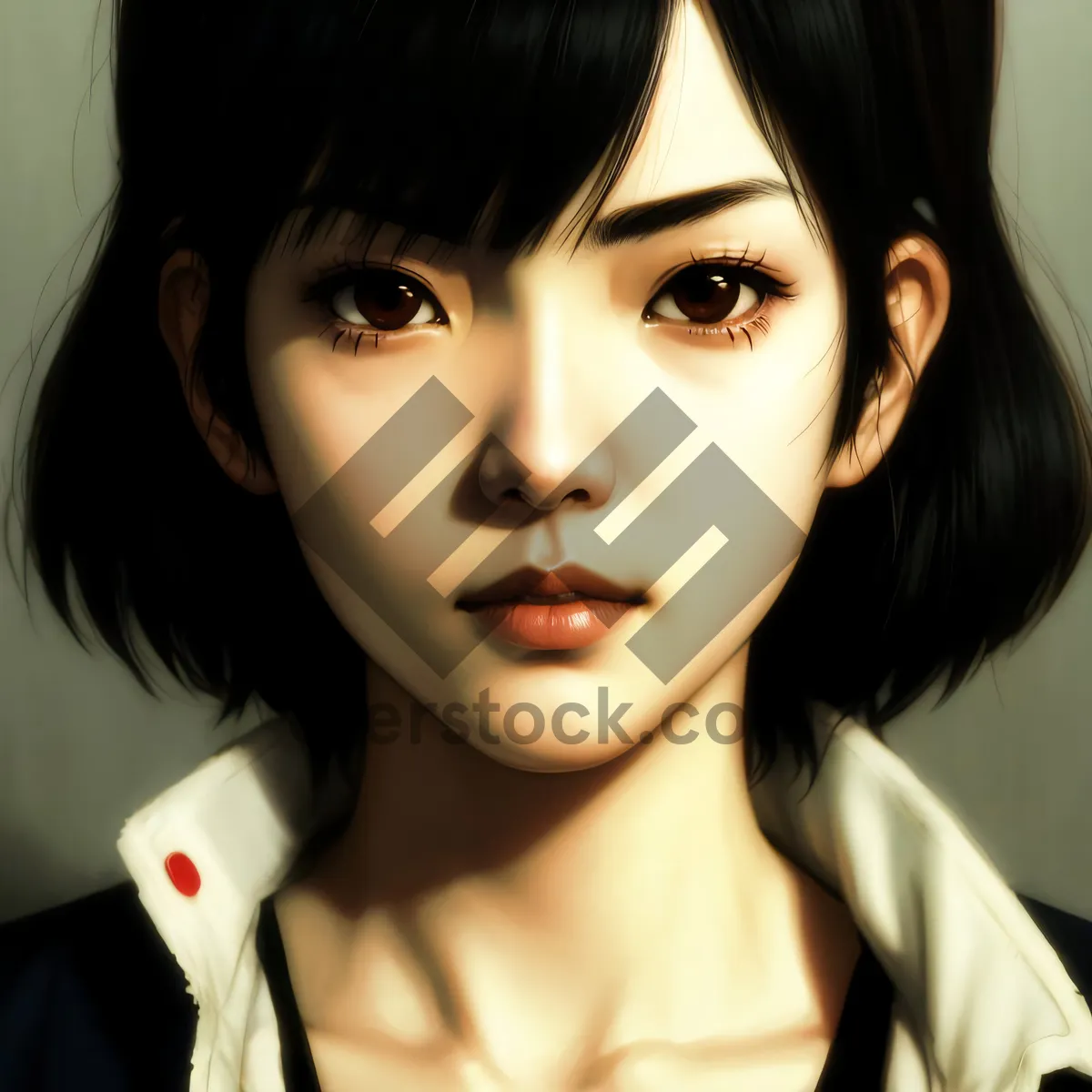 Picture of Black hair seductive model with attractive makeup