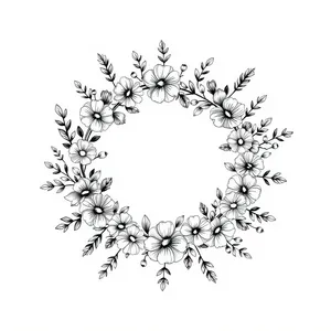 Winter Snowflake Decorative Ornament Border