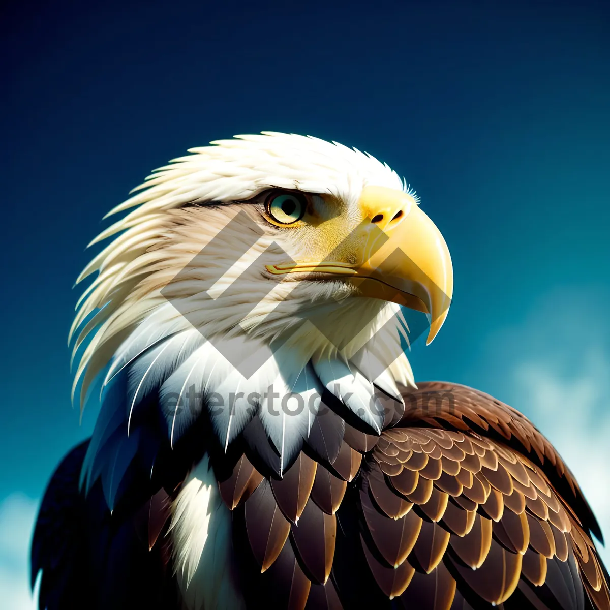 Picture of Bald Eagle Eye - Majestic Predator in Nature