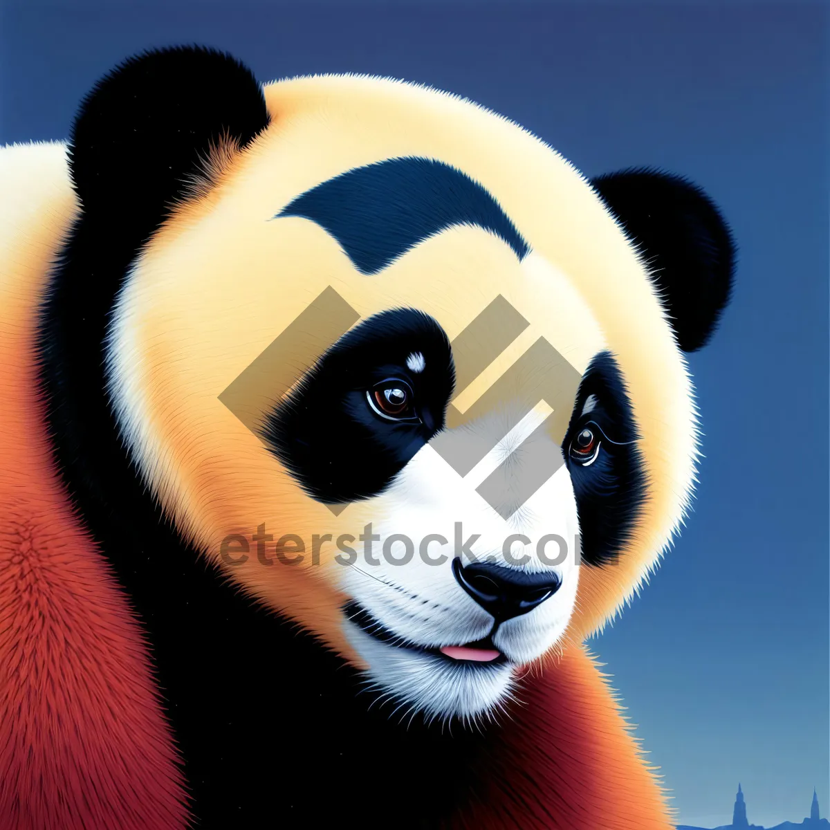 Picture of Giant Panda Mascot - Cute Black Bear Mammal Image