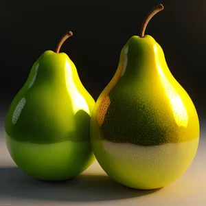 Fresh and juicy pear, a healthy snack.