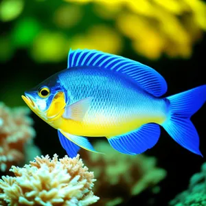 Colorful Marine Fish Swimming in Exotic Reef