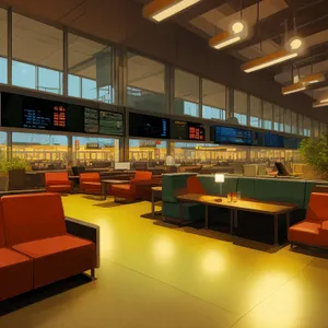 Modern Interior Library with Elegant Furniture