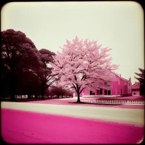 Blush Wine in Container Under Tree