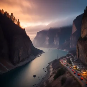 Majestic Mountain Range Reflecting in Serene Lake