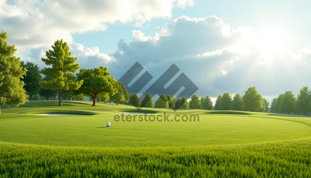 Picture of Autumn Sun Over Fruit Trees in Rural Landscape