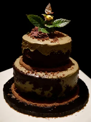 Delicious Berry Chocolate Cake with Fresh Mint Icing