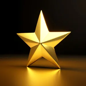 Shimmering Star Symbol in Pyramid Design