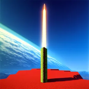 Blazing Beacon: Rocket-shaped Candle Lighting Darkness