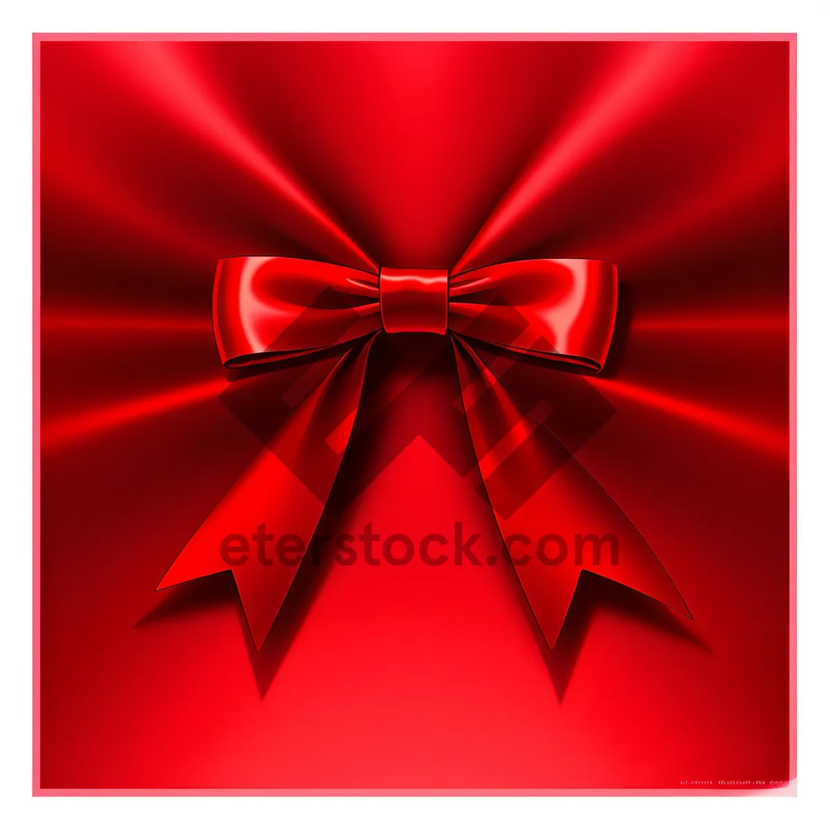 Picture of Sleek Silk Ribbon Gem Graphic - Festive Celebration Icon