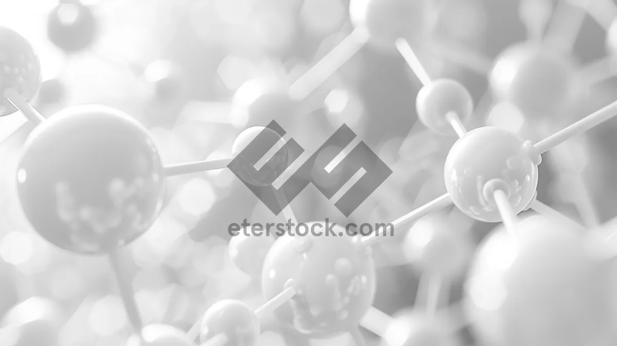 Picture of 3D DNA chemical compound graphic design symbol.