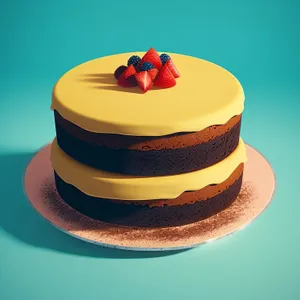 Delectable birthday cake with chocolate icing