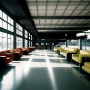 Modern Urban Office Hall with Stylish Furniture