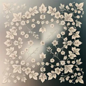 Elegant Snowflake Damask Pattern on Vintage Wallpaper