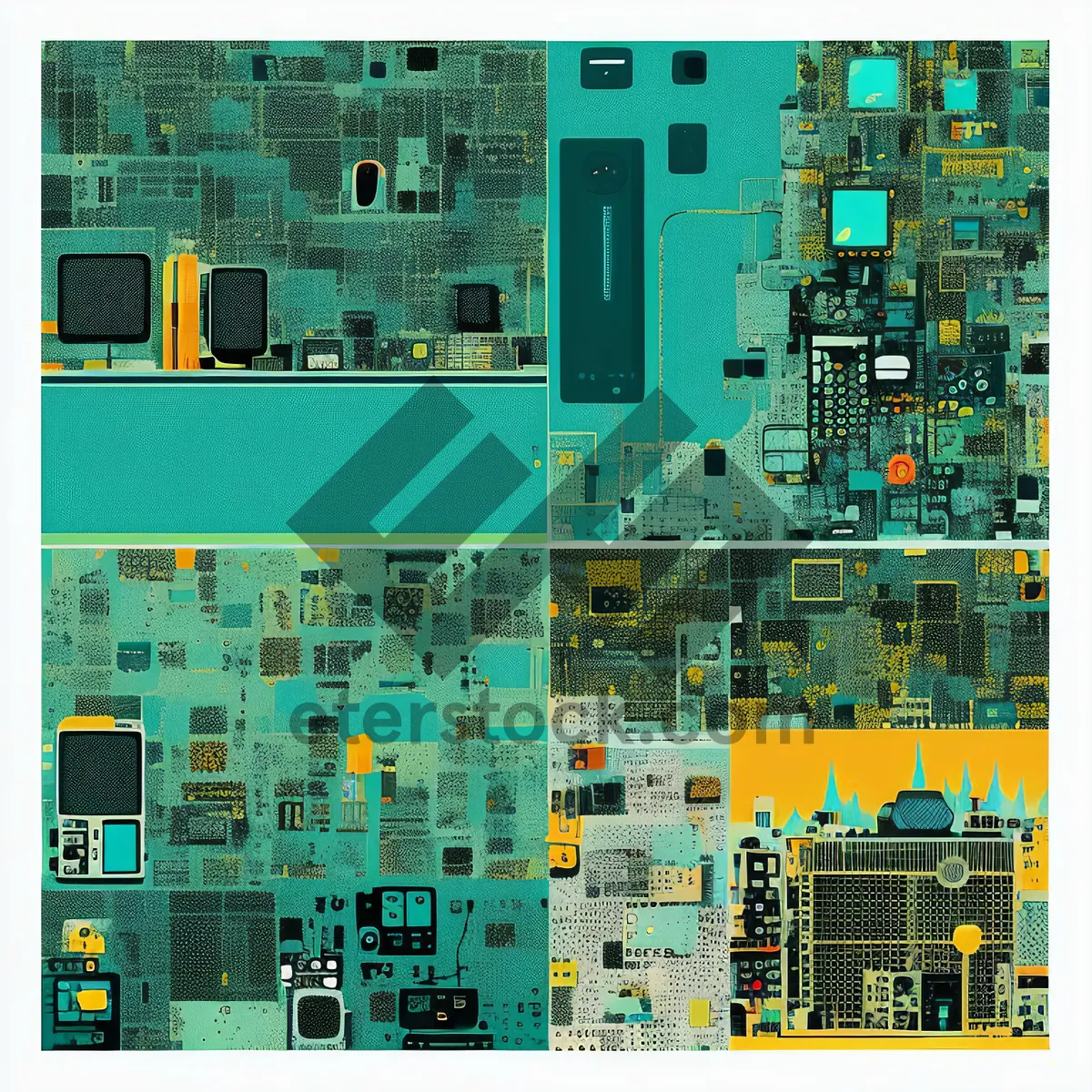 Picture of Digital circuit board close up technology concept