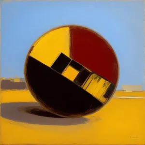 3D soccer team flag symbol graphic