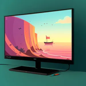 Modern LCD Flat Screen Monitor