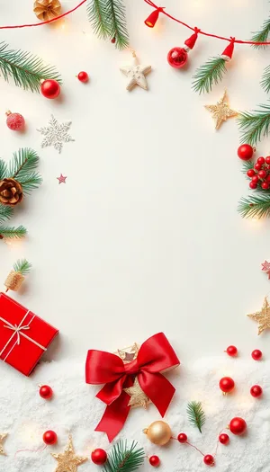 Festive Winter Floral Greeting Card Design