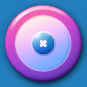 Shiny Glass Circle Button - Modern Web Icons