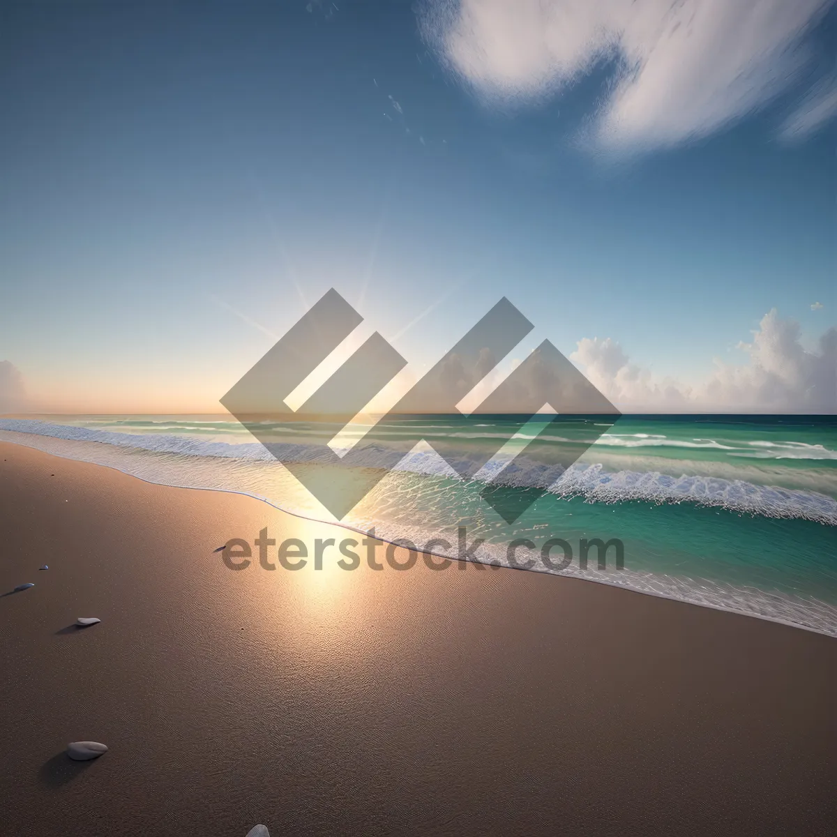 Picture of Beach Sunset Over Tropical Waters