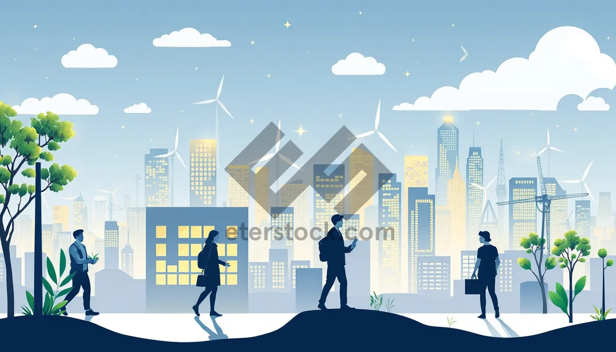 Picture of Silhouette of businessman team reviewing business map design
