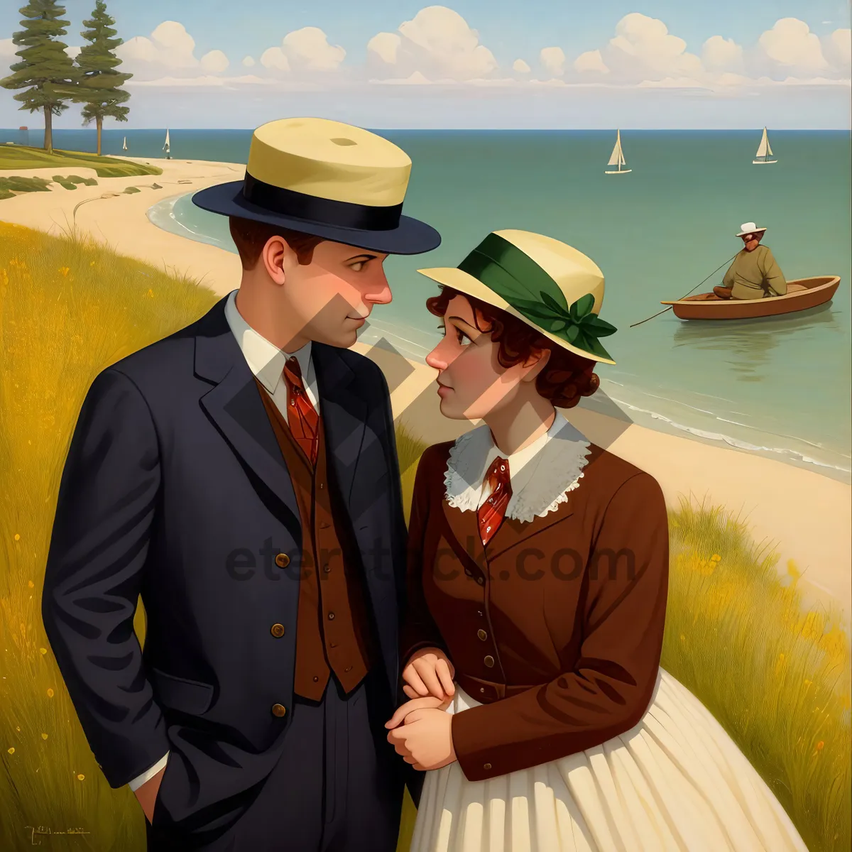 Picture of Professional male with sombrero hat and suit smiling