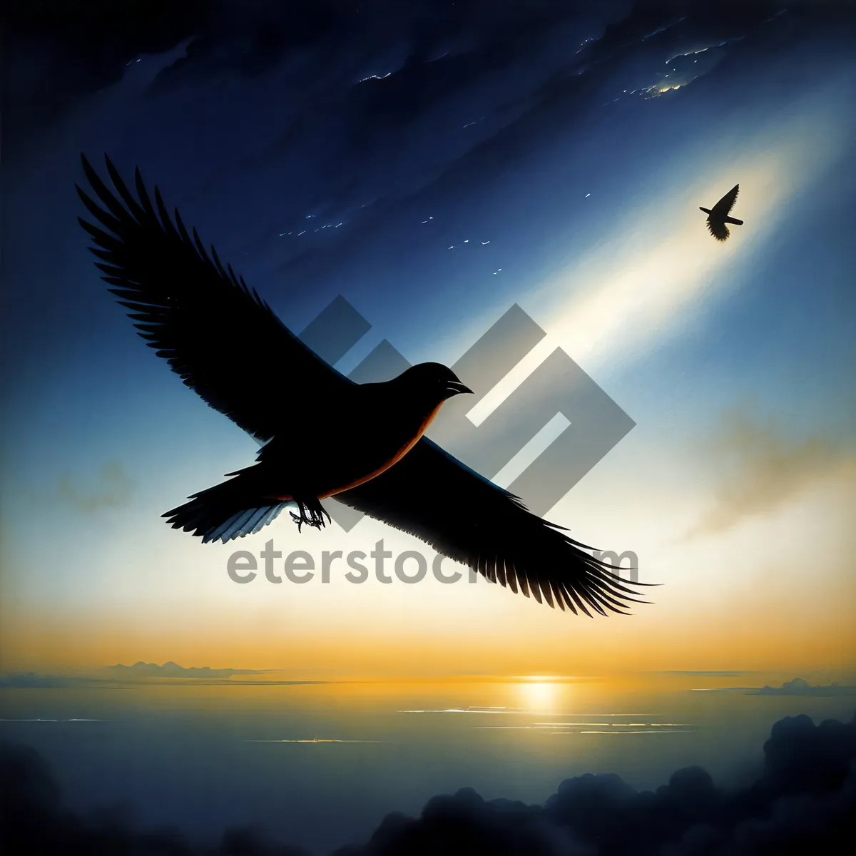 Picture of Graceful Sky Soarer: Majestic Vulture in Flight