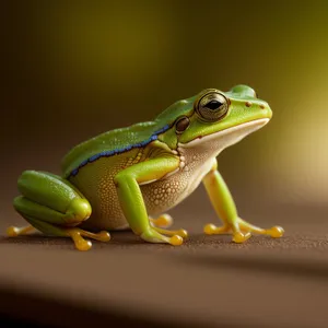 Vibrant-eyed Tree Frog Perched on Branch