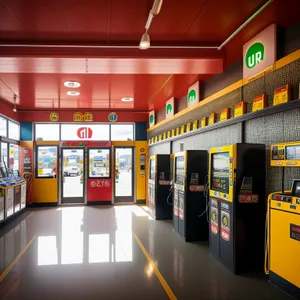 Cafeteria Building with Vending Machines and Slot Machines