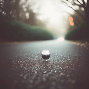 Patterned Light through Strainer on Container Cap