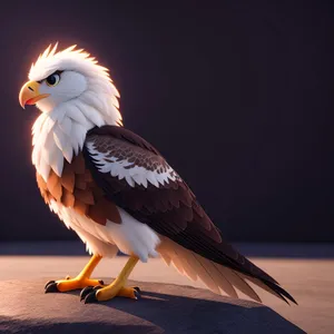 majestic bird of prey soaring with fierce gaze