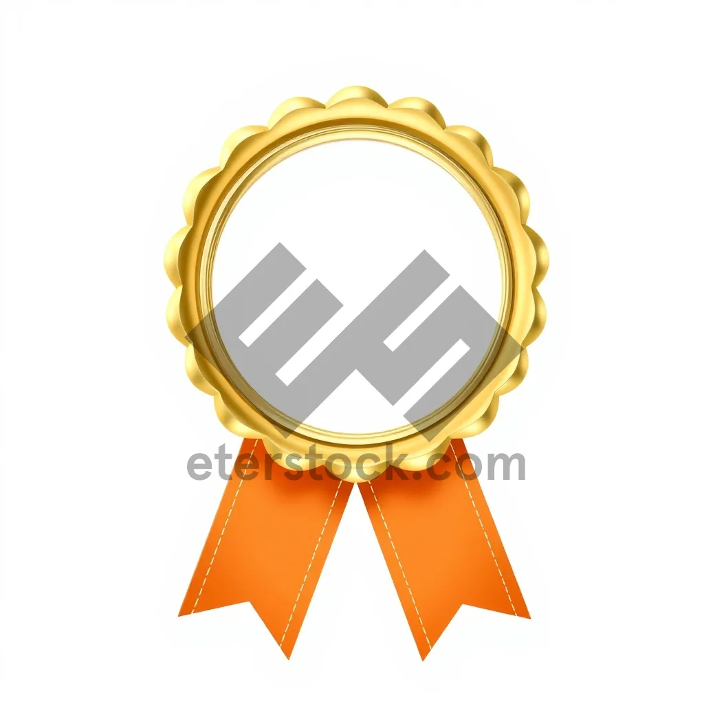 Picture of Gold 3D Circle Icon Design Symbol