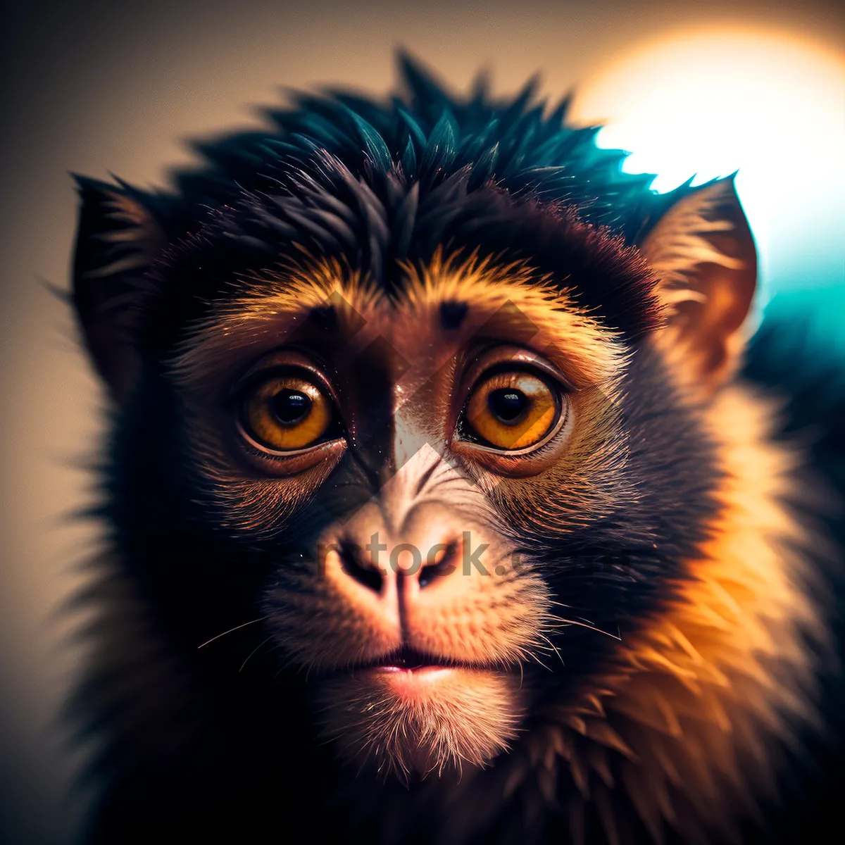 Picture of Furry Primate Kitty with Cute Eyes