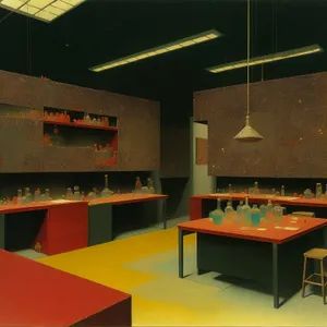 Modern Classroom Interior with Theater-Style Seating