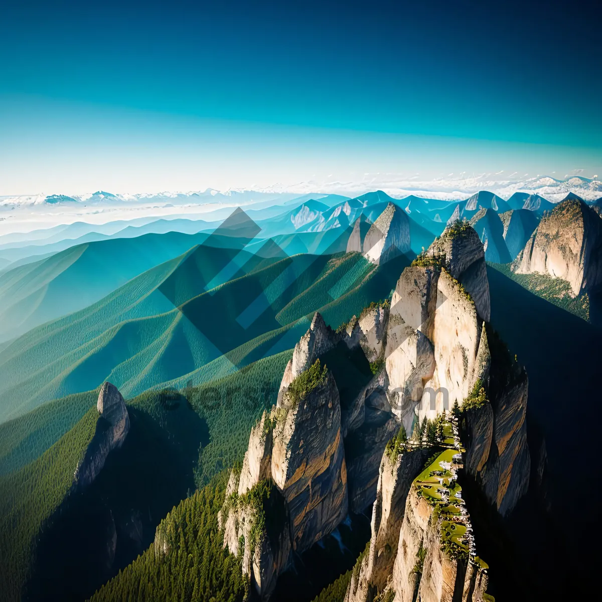 Picture of Serene Mountain Escape: Canvas Tent Amidst Majestic Landscape