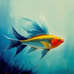 Orange Goldfish Swimming in Aquarium