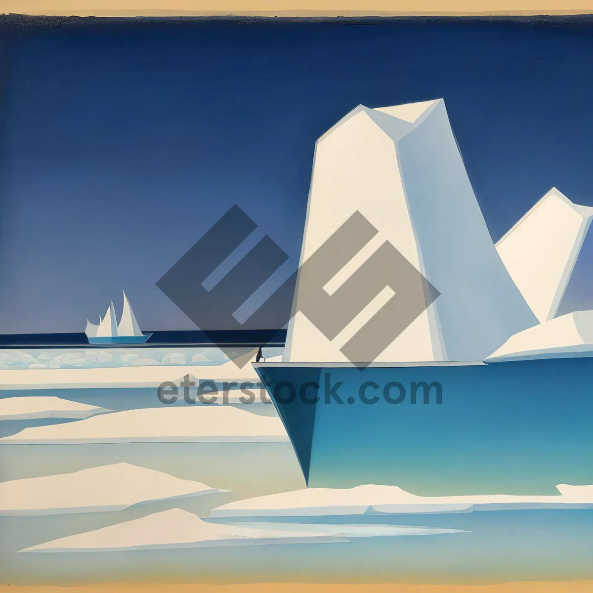 Picture of Seascape Design: Pyramid Graphic Sign 3D